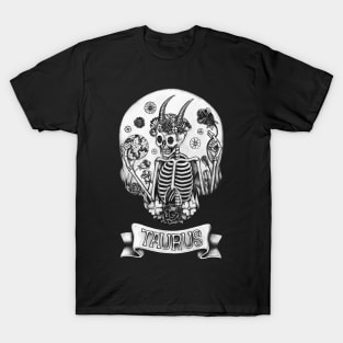 Zodiac taurus skull. T-Shirt